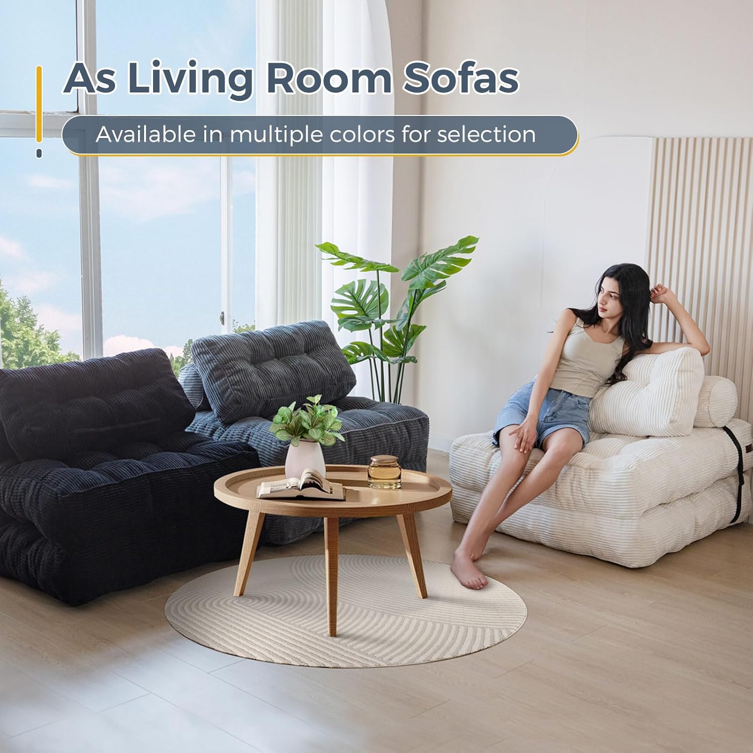 MAXYOYO Folding Sofa Bed Convertible Sleeper Chair with Pillow