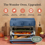 Our Place Air Fryer Toaster Oven 6 in 1 Compact Countertop Blue Multifunction