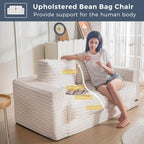 MAXYOYO Giant Bean Bag Chair for Adults with Pillows and Armrests