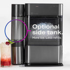 Profile Nugget Ice Maker Countertop 38lbs Smart WiFi Black Stainless Steel