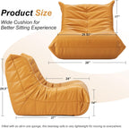 Hobestluk Giant Bean Bag Chair Memory Foam Faux Leather Floor Sofa for Adults