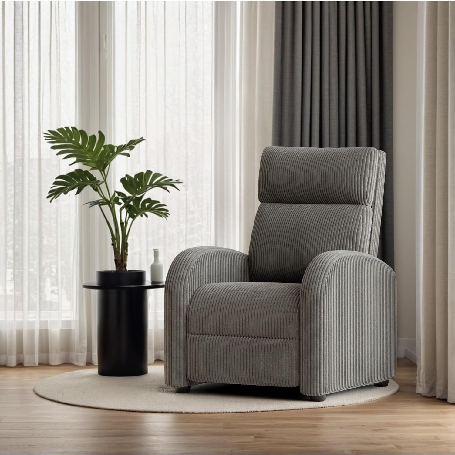JUMMICO Adjustable Recliner Chair Thick Cushion Home Theater Sofa Living Room