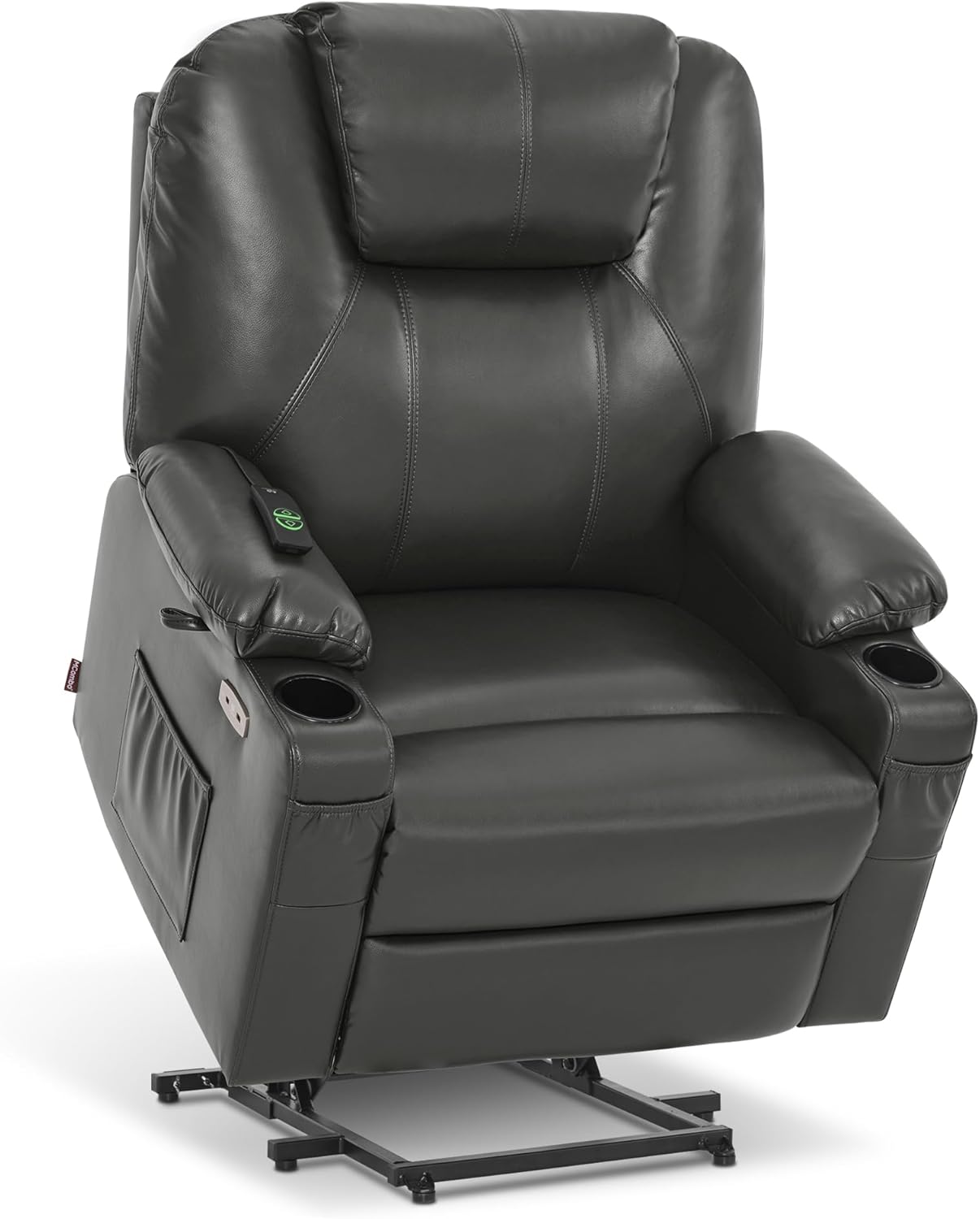 MCombo Electric Power Lift Recliner Massage Heat Chair for Elderly 3 Positions 2 Pockets USB