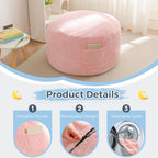 MAXYOYO Convertible Bean Bag Chair Bed for Kids with Foam Filling