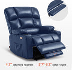MCombo Large Power Lift Recliner Chair with Dual Motor Massage Heat Faux Leather