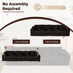 Afuson Boneless Sectional Sofa L Shape Deep Seat Cloud Couch Living Room
