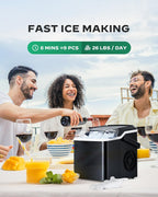 Silonn Nugget Ice Maker Countertop 33lbs Daily Soft Chewable Ice Machine