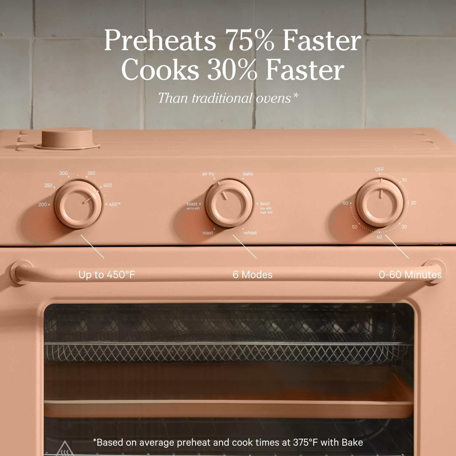 Our Place Air Fryer Toaster Oven 6 in 1 Compact Countertop Blue Multifunction