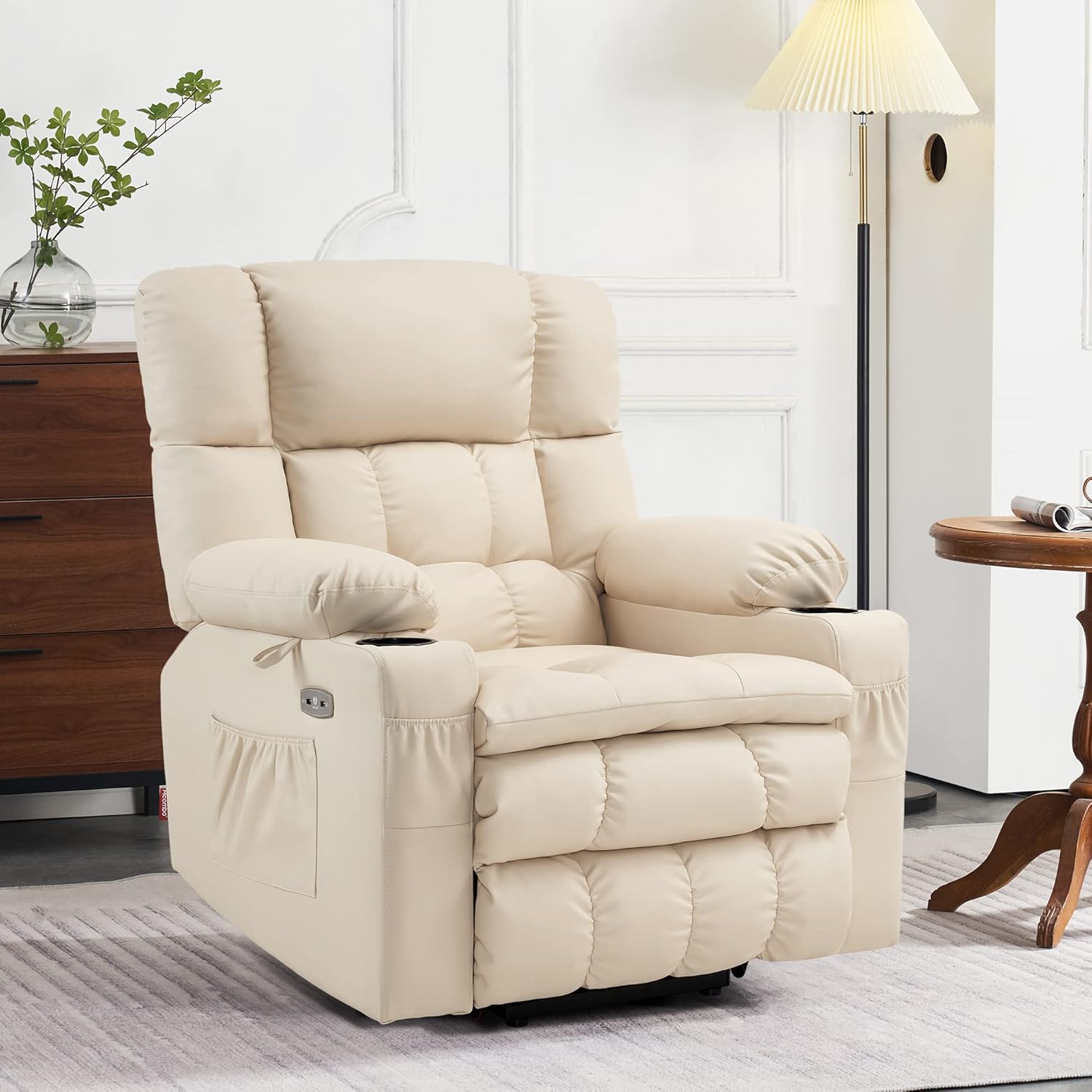 MCombo Dual Motor Power Lift Recliner Chair for Elderly with Heat Massage USB