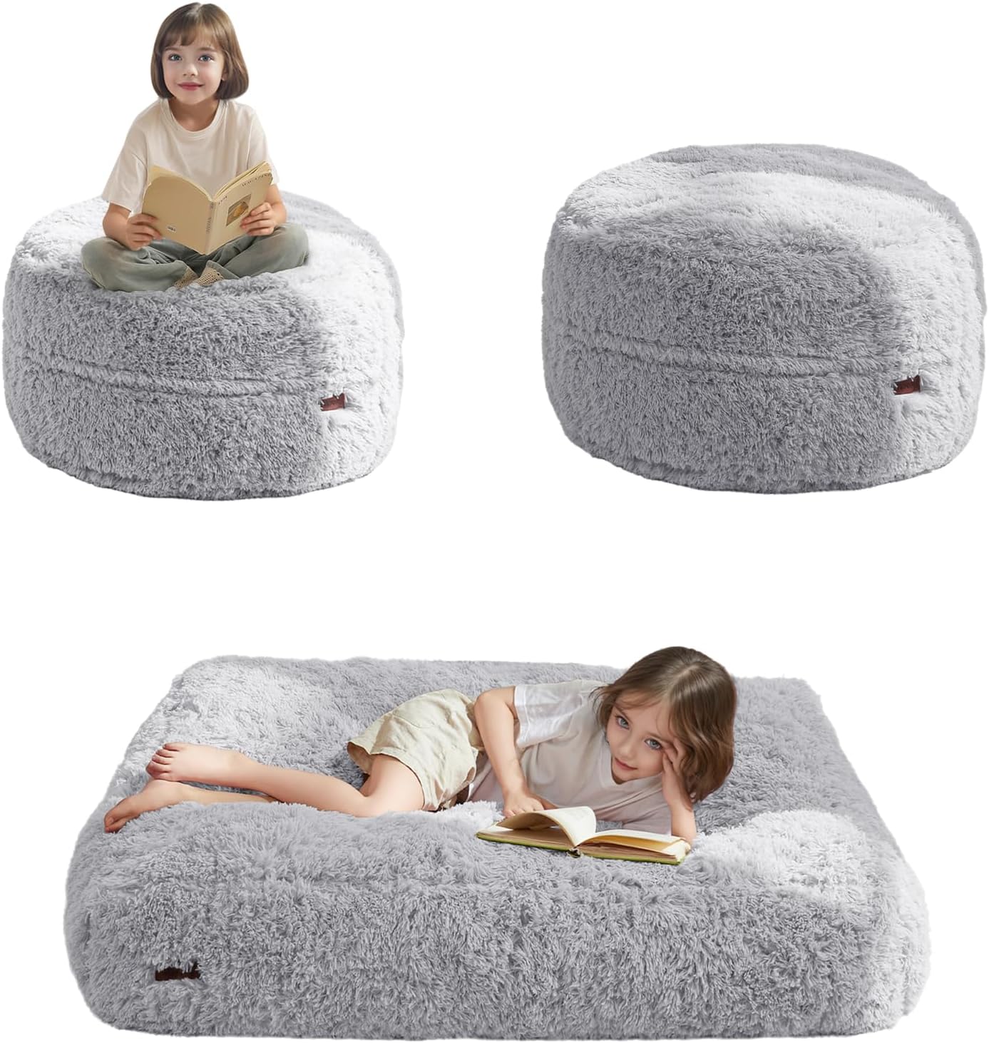 MAXYOYO Convertible Bean Bag Chair Bed for Kids with Foam Filling