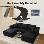 Settab Cloud Modular Sectional Sofa U Shaped Deep Seat Living Room Couch