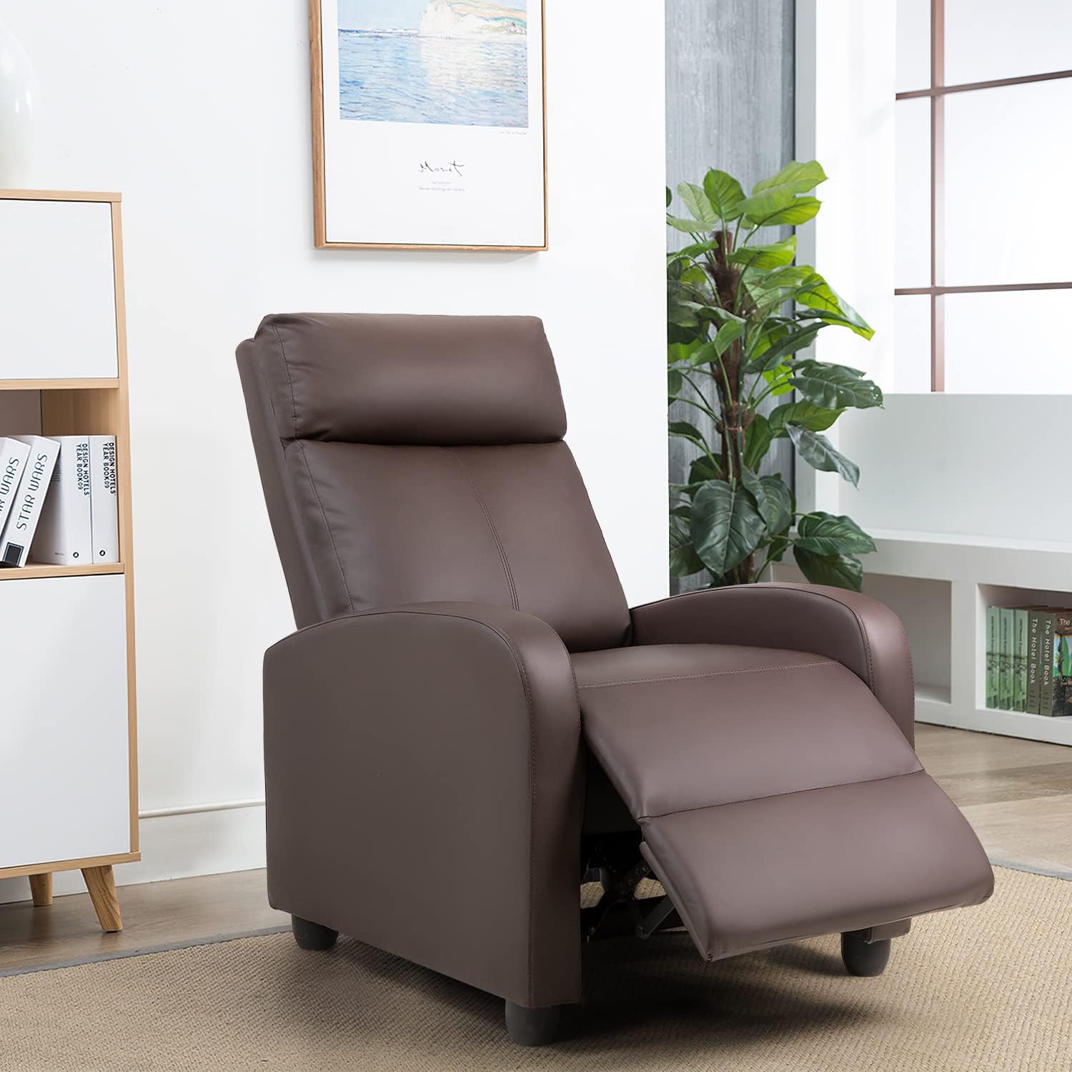 JUMMICO Adjustable Recliner Chair Thick Cushion Home Theater Sofa Living Room