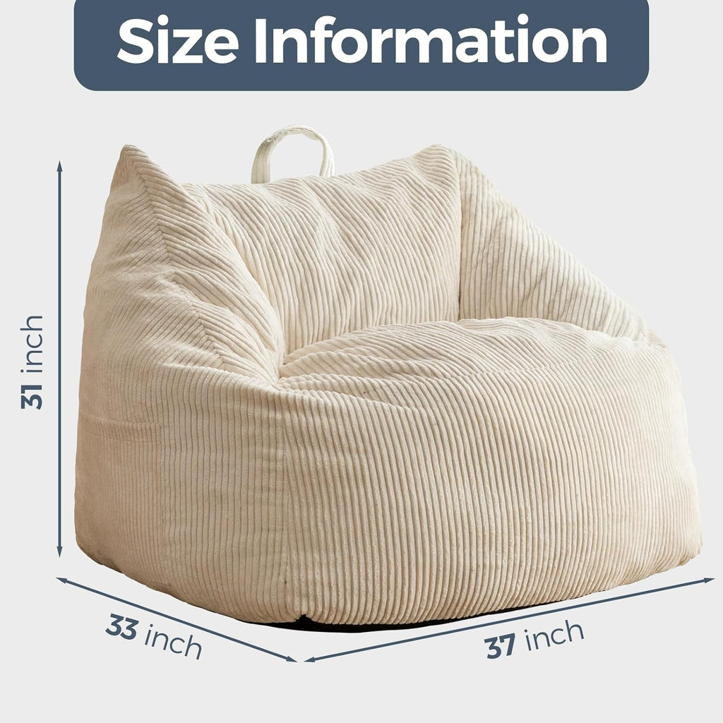 MAXYOYO Bean Bag Chair Floor Sofa with Handle and Pocket for Adults and Kids