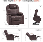 MCombo Electric Power Lift Recliner Massage Heat Chair for Elderly 3 Positions 2 Pockets USB