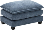 Ihanherry U Shaped Modular Cloud Sofa 5 Seat Chenille Sectional with Ottoman
