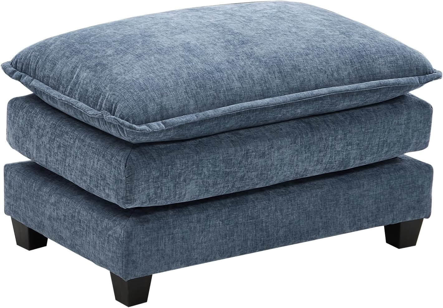 Ihanherry U Shaped Modular Cloud Sofa 5 Seat Chenille Sectional with Ottoman