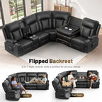 YONISEE 3 Seat Recliner Sofa with Storage Console USB Ports and Cup Holders
