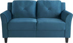 Lifestyle Harrington Sofa Upholstered Microfiber Fabric Curved Arm Couch