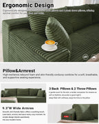 HANXIN Cloud Sectional Sofa L Shape Chaise Deep Seat Modular Living Room Couch