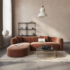 Acanva Luxury Velvet Sofa 3 Seater Modern Curved Back Couch for Living Room