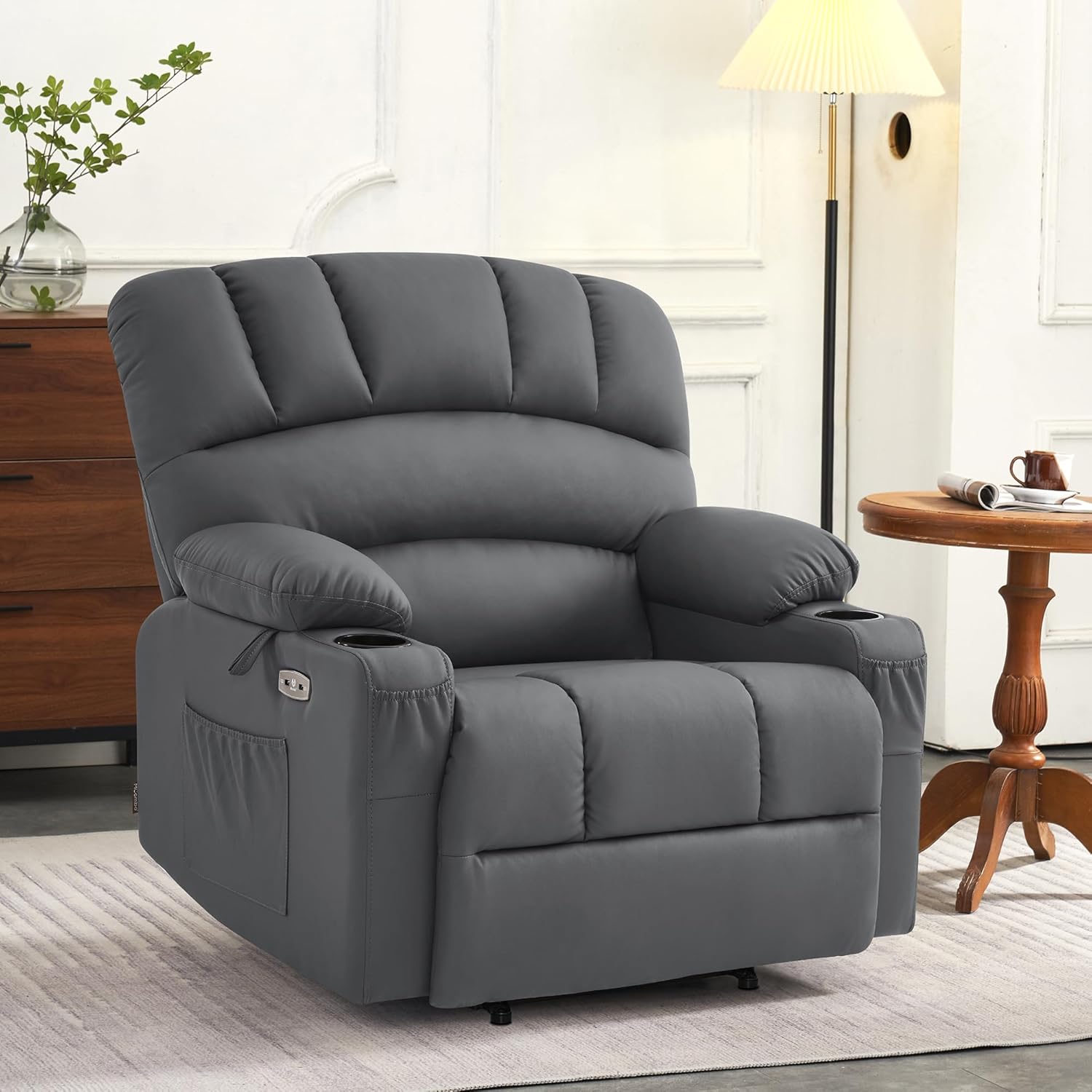 MCombo Power Lift Recliner Chair for Elderly with Heat Massage USB Cup Holders
