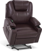 MCombo Electric Power Lift Recliner Massage Heat Chair for Elderly 3 Positions 2 Pockets USB