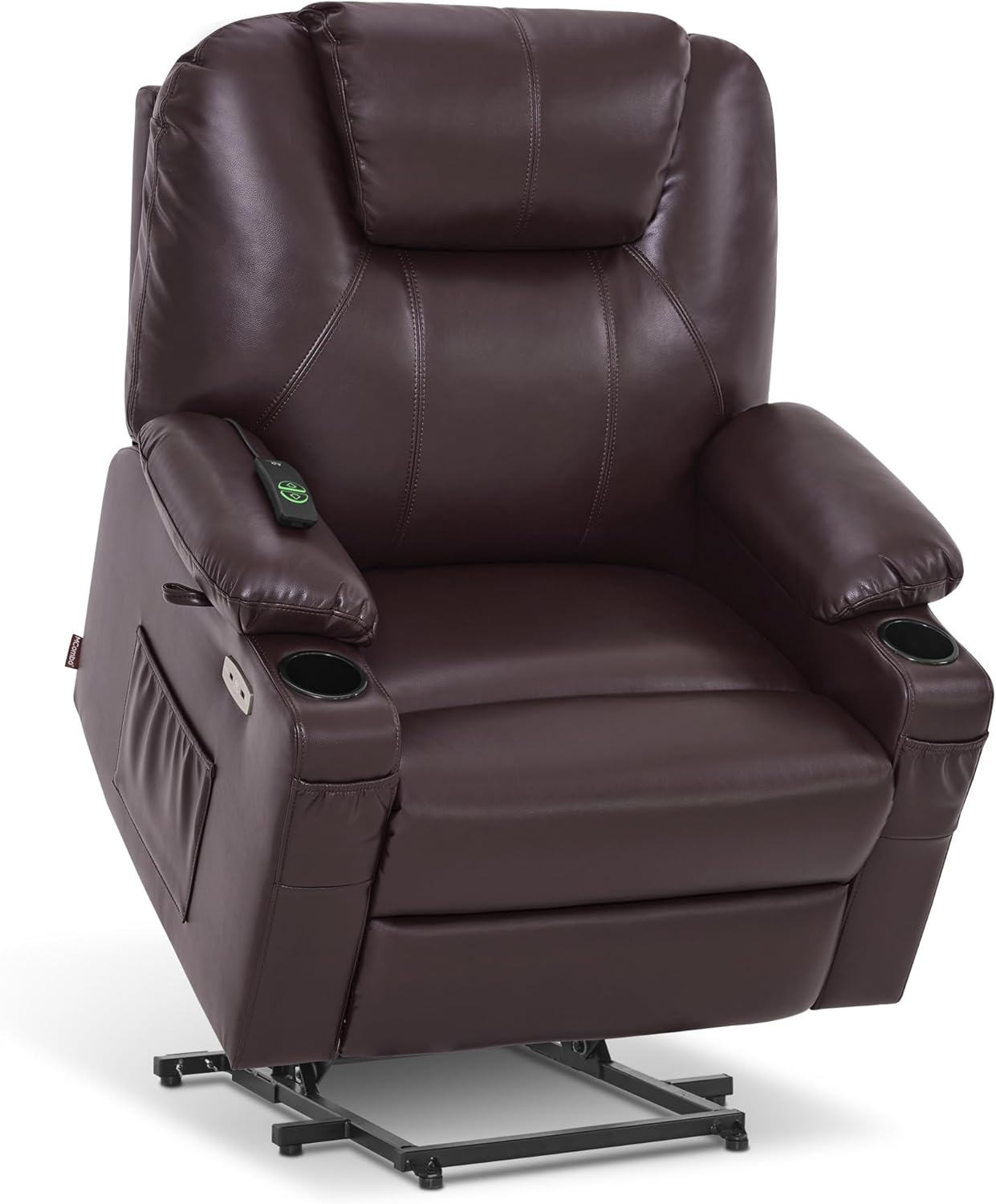 MCombo Electric Power Lift Recliner Massage Heat Chair for Elderly 3 Positions 2 Pockets USB