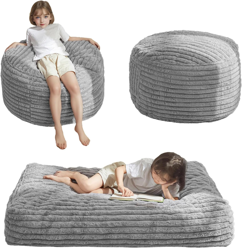 MAXYOYO Convertible Bean Bag Chair Bed for Kids with Foam Filling