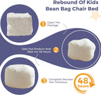MAXYOYO Convertible Bean Bag Chair Bed for Kids with Foam Filling