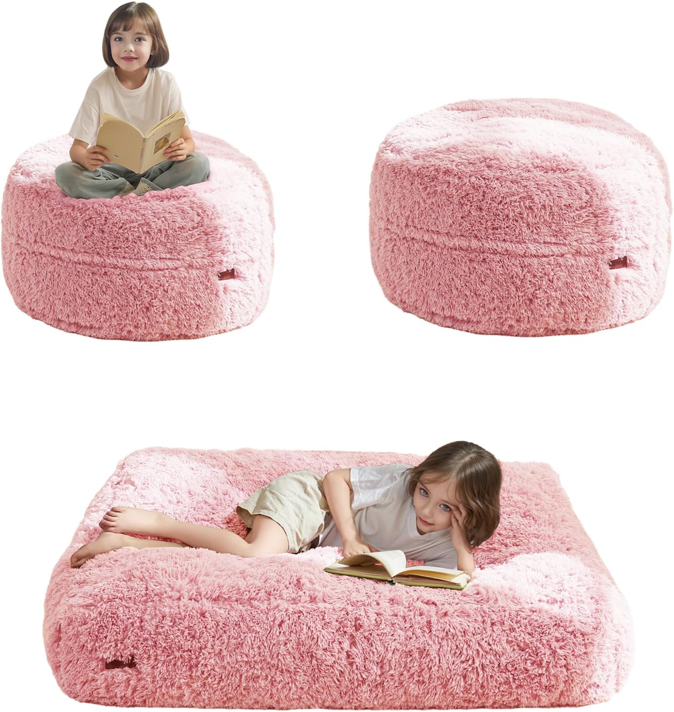 MAXYOYO Convertible Bean Bag Chair Bed for Kids with Foam Filling