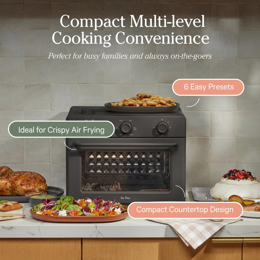 Our Place Air Fryer Toaster Oven 6 in 1 Compact Countertop Blue Multifunction