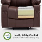 MCombo Electric Power Lift Recliner Massage Heat Chair for Elderly 3 Positions 2 Pockets USB