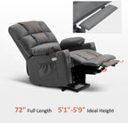 MCombo Large Power Lift Recliner Chair with Dual Motor Massage Heat Faux Leather