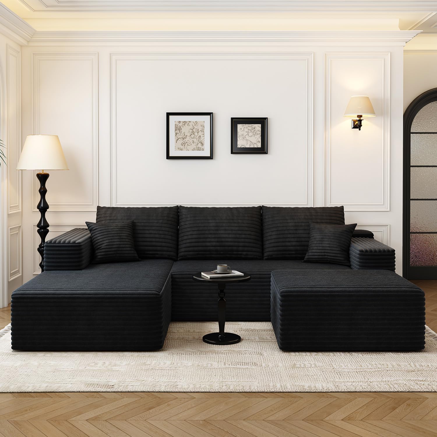 Settab Cloud Modular Sectional Sofa U Shaped Deep Seat Living Room Couch