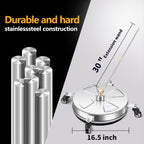 LidoDola 14 Inch Pressure Washer Surface Cleaner with Wheels for Concrete Patio Deck
