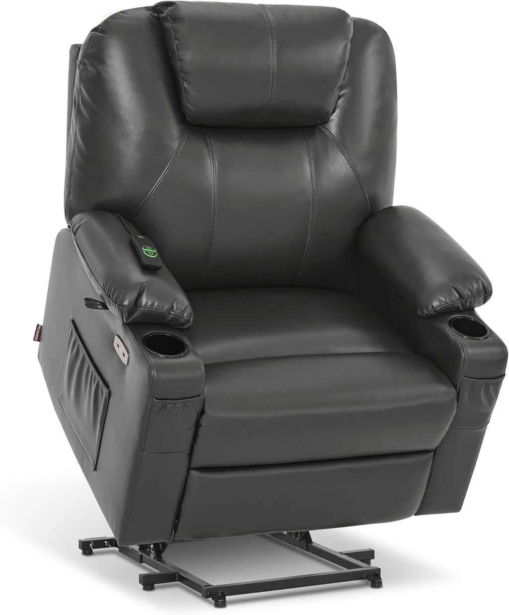 MCombo Electric Power Lift Recliner Massage Heat Chair for Elderly 3 Positions 2 Pockets USB