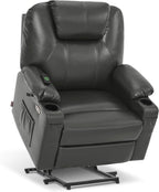 MCombo Electric Power Lift Recliner Massage Heat Chair for Elderly 3 Positions 2 Pockets USB