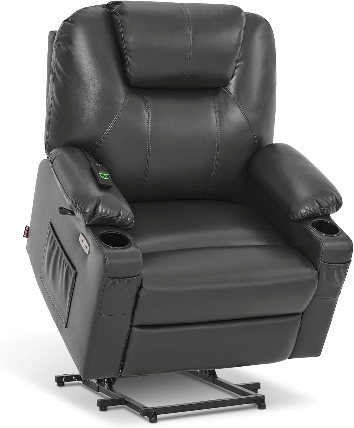 MCombo Electric Power Lift Recliner Massage Heat Chair for Elderly 3 Positions 2 Pockets USB
