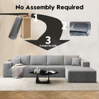 Settab Cloud Modular Sectional Sofa U Shaped Deep Seat Living Room Couch