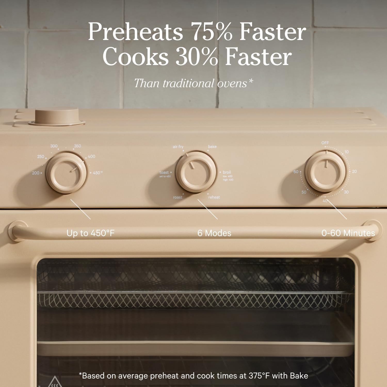 Our Place Air Fryer Toaster Oven 6 in 1 Compact Countertop Blue Multifunction