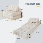 MAXYOYO Folding Sofa Bed Convertible Sleeper Chair with Pillow