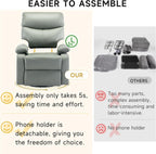 GNMLP2020 Swivel Rocker Recliner Chair Manual Small Space Nursery Living Room
