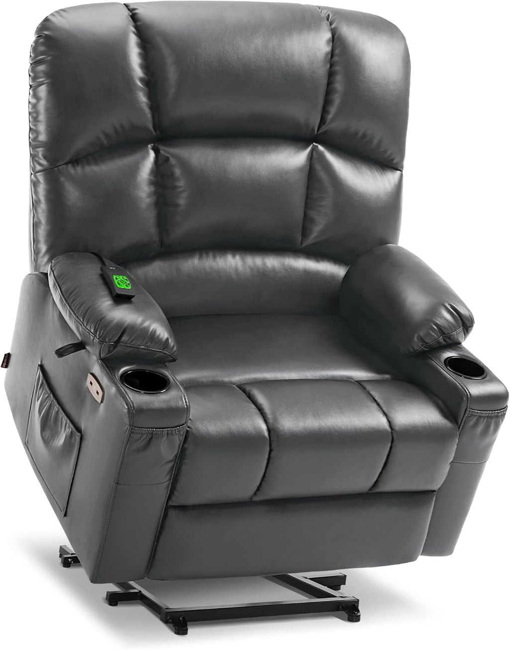 MCombo Large Power Lift Recliner Chair with Dual Motor Massage Heat Faux Leather