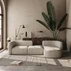 Acanva Luxury Velvet Sofa 3 Seater Modern Curved Back Couch for Living Room