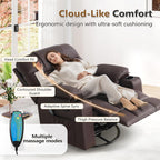 ANJ Swivel Rocker Recliner Chair Manual Fabric Small Space