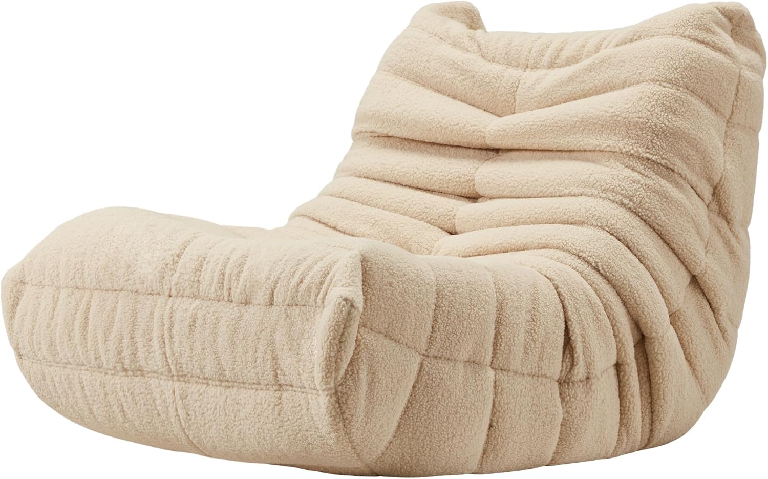 Hobestluk Giant Bean Bag Chair Memory Foam Faux Fur Sofa for Living Room