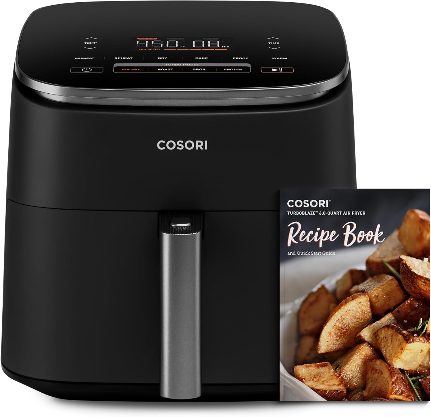 COSORI 6 Quart Air Fryer 9 in 1 Compact Ceramic Coating Oil Less Cooker