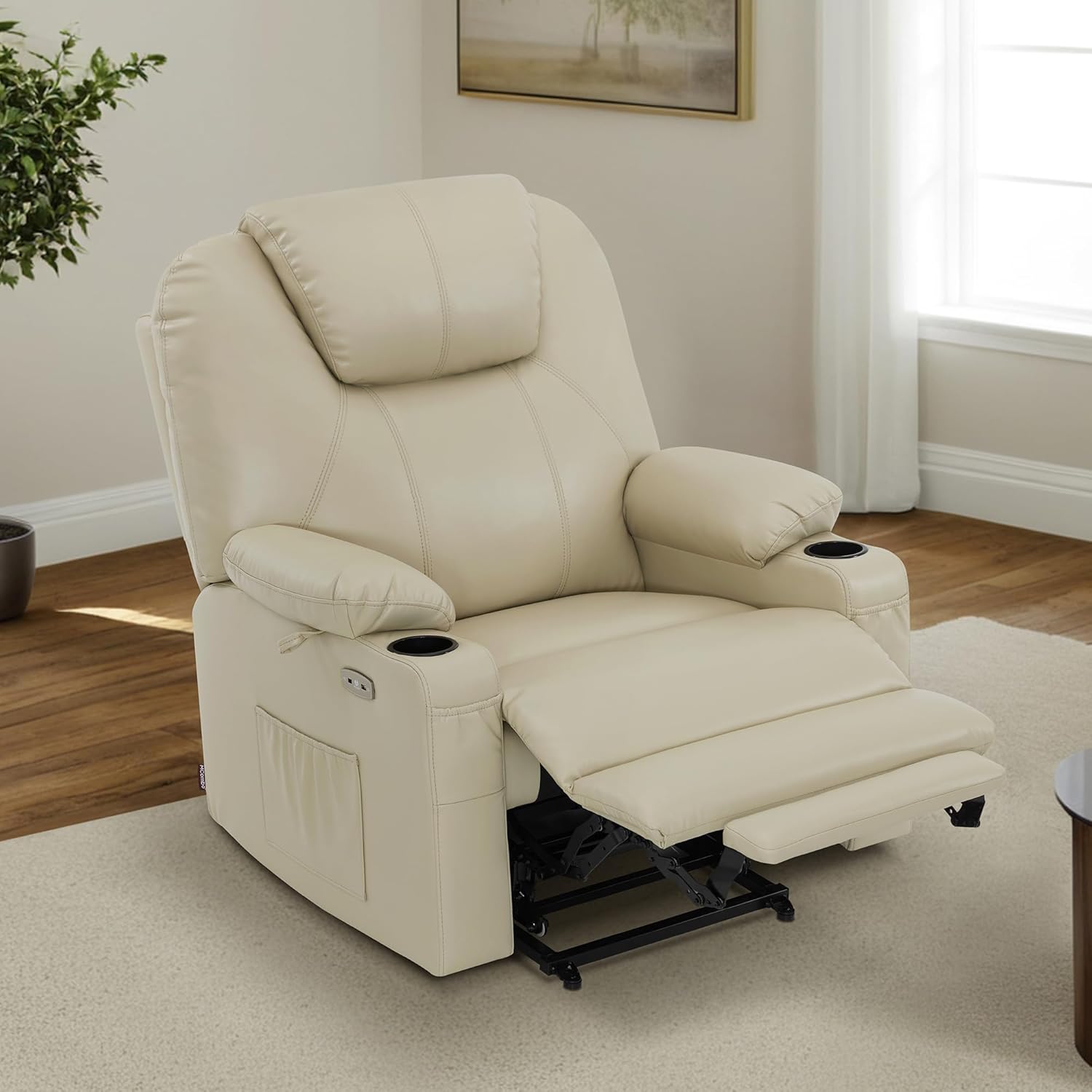 MCombo Electric Power Lift Recliner Massage Heat Chair for Elderly 3 Positions 2 Pockets USB