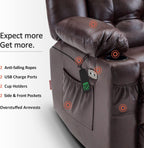 MCombo Dual Motor Power Lift Recliner Chair for Elderly with Heat Massage USB
