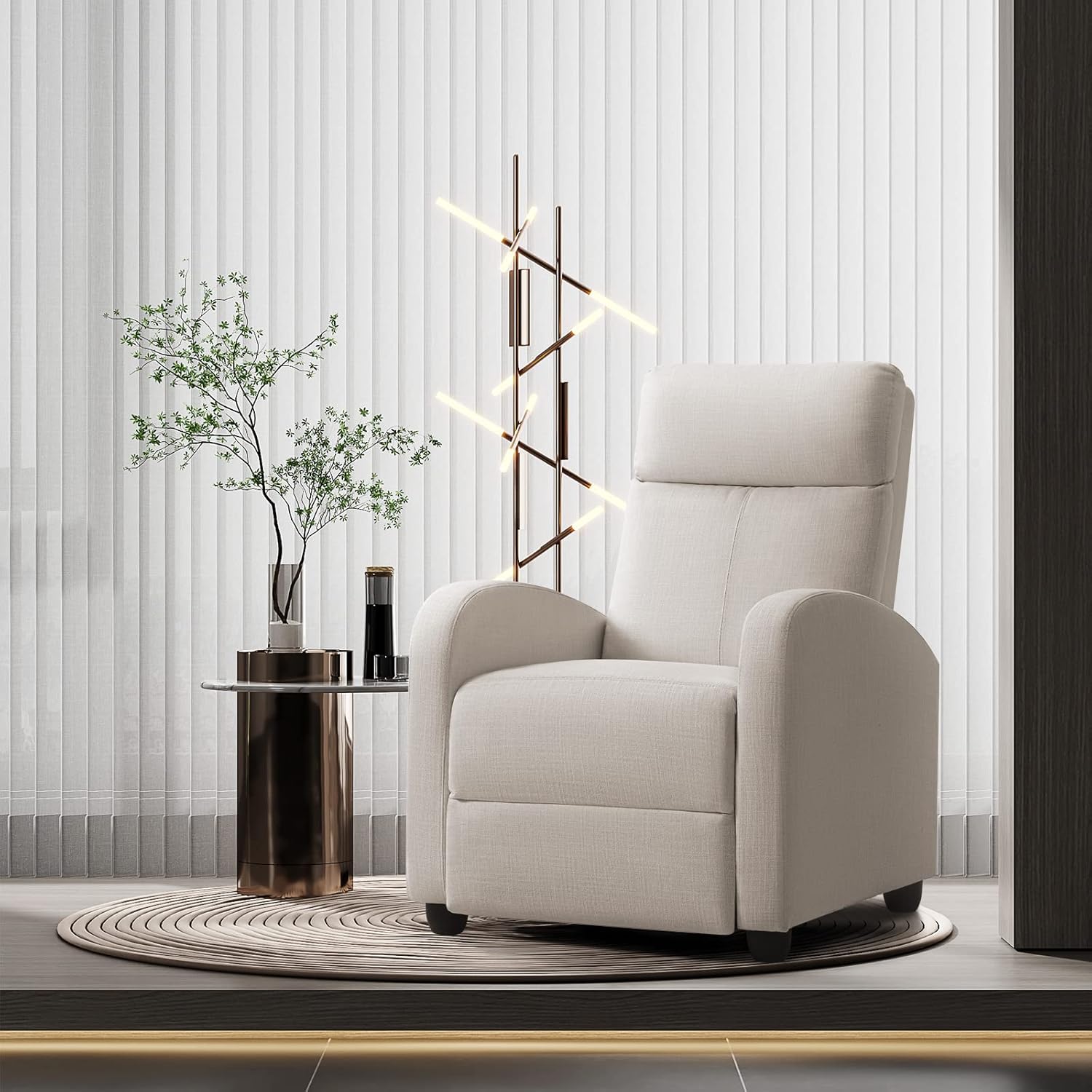 JUMMICO Adjustable Recliner Chair Thick Cushion Home Theater Sofa Living Room